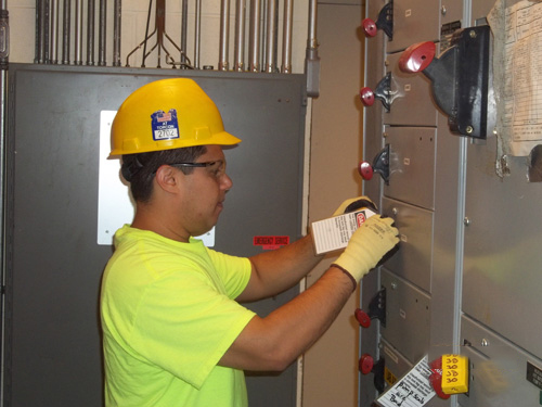 man working on an hvac unit